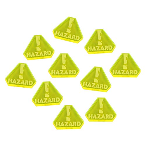【中古】【未使用・未開封品】Gaslands ミニチュアゲーム ハザードトークン 蛍光イエロー (10)