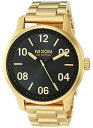 【中古】【未使用 未開封品】Nixon Patrol Gold/Black Men痴 Quartz and Custom Stainless Steel Watch. (42mm. Gold Black Watch Face/Gold Stainless Steel Band)