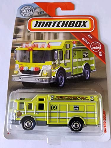 Matchbox 2018 MBX Rescue 18/30 ハザードスクワッド (イエロー)