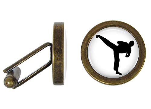 【中古】【未使用・未開封品】Oakmont カフスボタン 空手カフリンクス 武道カフリンクス 角度付きエデ..