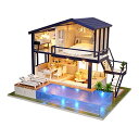 【中古】【未使用・未開封品】UniHobby DIY ミニチュア ドールハウス キット タイムアパート DIY ドールハウス キット 木製家具ライト ギフト 家...