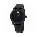 【中古】【未使用・未開封品】Movado Women's Bold 36mm Gold-Tone Leather Band Case Quartz Black ...
