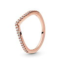 【中古】【未使用・未開封品】PANDORA - Sparkling Wishbone Ring in PANDORA Rose with Clear Cubic Zirconia, Size 10 US / 62 EURO
