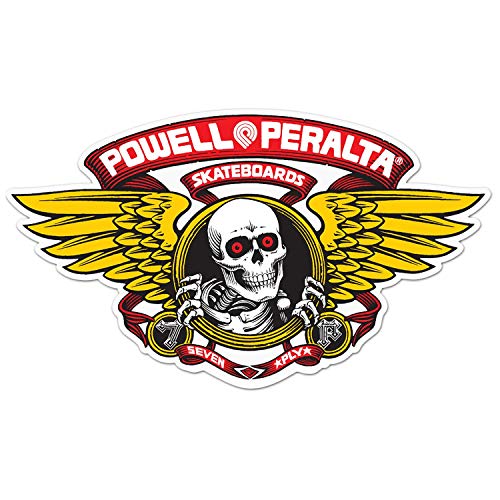 【中古】【未使用・未開封品】Powell-Peralta スケートボード用ステッカー 翼状リッパー ダイカット レッド 5インチ