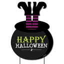 【中古】【未使用・未開封品】Big Dot of Happiness Happy Halloween - パーティーデコレーション - 魔女パーティーウェルカムヤードサイン