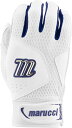 【中古】【未使用・未開封品】Marucci 2020 Youth Quest 野球バッティンググローブ ホワイト/ロイヤルブルー ユースMサイズ(4)