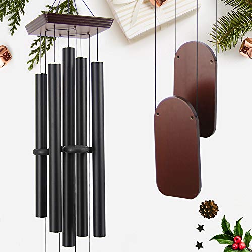 【中古】【未使用・未開封品】Large Wind Chimes Outdoor Deep Tone, 48 Inch Amazing Grace Wind Chime Sympathy with 5 Big Aluminum Tubes Tuned Soothing Melody,Memorial