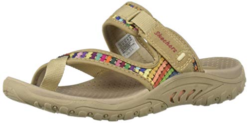 【中古】【未使用・未開封品】Skechers Women's Reggae-Mad Swag-Toe Thong Woven Sandal