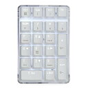 【中古】【未使用・未開封品】Qisan 機械式数字 キーパッド GATERON ブラウンスイッチ 有線ゲームキーパッド クリスタルケース ホワイトバックライト 21キー ミニ ナンパード
