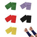 【中古】【未使用・未開封品】STONCEL マルチカラーリストバンド/リストスウェットバンド 6ペア メンズ レディース バスケットボール フットボール テニス...