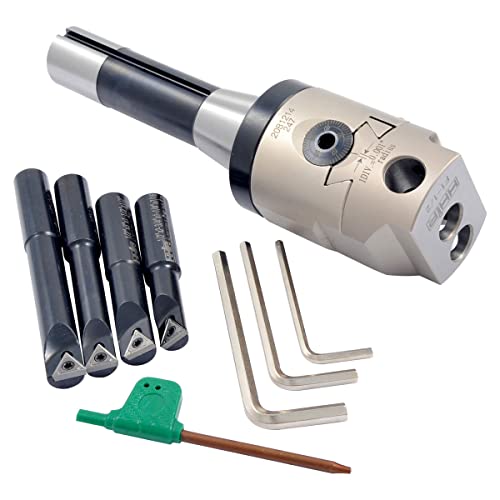 【中古】【未使用 未開封品】HHIP 1001-0201 Indexable Tool Set, 2 Boring Head, R8 Shank, 4 Boring Bars