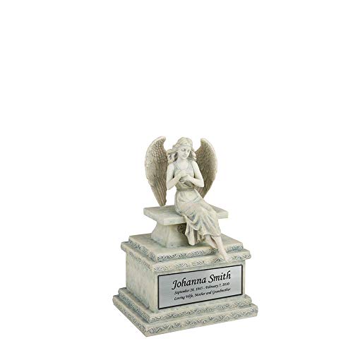 【中古】【未使用・未開封品】Perfect Memorials 小さなカスタム刻印 Hold My Heart Angel 火葬骨壷 (4..