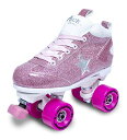 【中古】【未使用・未開封品】Sure-Grip ガールズ ローラースケート 屋内 屋外 クラシック ハイトップ クアッドデザイン ロックスター ピンク グリッタ...