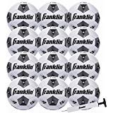 【中古】【未使用・未開封品】Franklin Sports Size Competition 100サッカーボール - 12個入り、ホワイトポンプ、4個入り