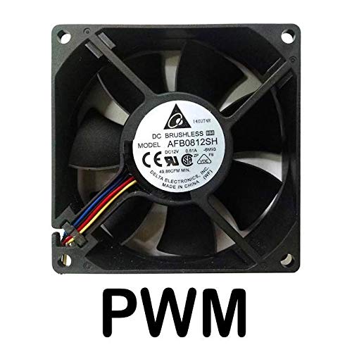 【中古】【未使用 未開封品】Delta AFB0812SH-PWM 80x80x25mm 12ボルト 高速ボールベアリング 4ピン PWMファン