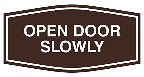 【中古】【未使用・未開封品】Fancy Open Door Slowly Sign (ダークブラウン) - L 【中古】【未使用・未開封品】Fancy Open Door Slowly Sign (ダークブラウン) - L