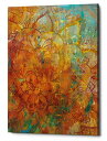 【中古】【未使用・未開封品】Danhui NAI作 Epic Graffiti 'Bohemian Abstract Bright' キャンバスウォールアート 18インチ x 26インチ オレンジ