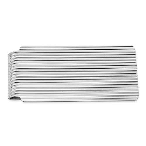 【中古】【未使用・未開封品】925スターリングシルバー ロジウムメッキ マネークリップ