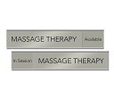 【中古】【未使用・未開封品】マッサージセラピー ルームスライダーサイン 10インチ x 2インチ"Available/in Session" 米国製