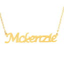 Zacria McKenzie カスタムネームネックレス パーソナライズ 18ct ゴールドメッキ