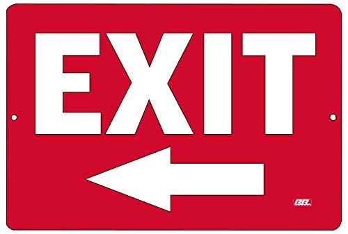 【中古】【未使用・未開封品】Rogue River タクティカル警告出口左矢印メタルブリキ看板 ビジネス 小売..