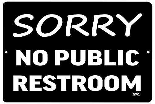 【中古】【未使用・未開封品】Sorry No Public トイレ 金属ブリキ看板 ビジネス 小売店 ホーム ラージ レストラン バー オフィス ホテル