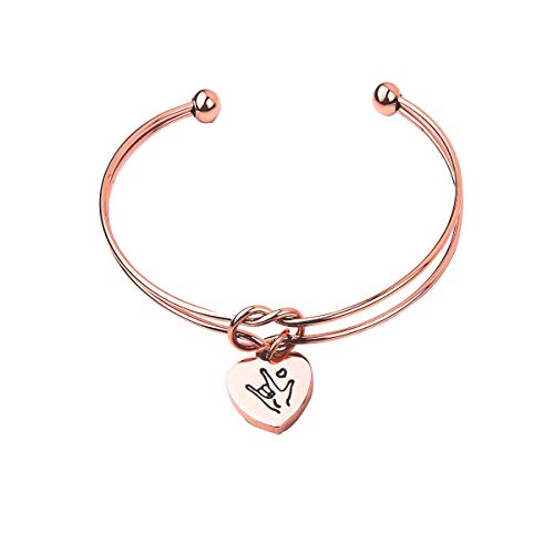 【中古】【未使用・未開封品】REEBOOOR サイン 「I Love You ASL」 結び目 カフ バングル サイン 手話 ジュエリー ASL バングル ブレ...