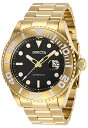楽天AJIMURA-SHOP【中古】【未使用・未開封品】Invicta Men's PRO DIVER Gold-Tone Steel Bracelet & Case Automatic Black Dial Analog Watch 27306