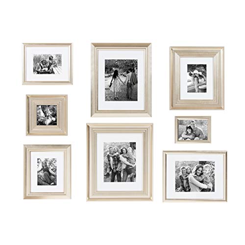 š̤ۡѡ̤ʡKate and Laurel Odessa Gallery Wall 8 Piece Frame Set with Assorted Size Frames, Champagne Gold 141¹͢