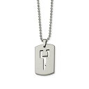 【中古】【未使用・未開封品】Jewels By Lux タングステン ドッグタグ キーカットアウトネックレス付き