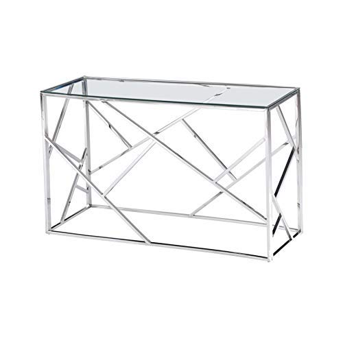 【中古】【未使用・未開封品】Best Master Furniture E-Design Angled Frame Sofa Table, Stainless Steel 141［並行輸入］