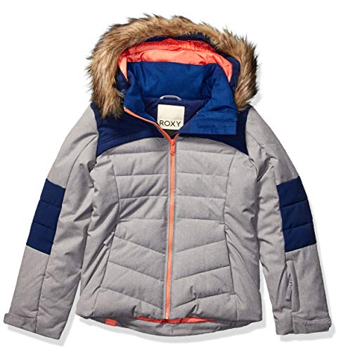 š̤ۡѡ̤ʡRoxy Snow Big Bamba Girl Jacket, Heather Grey, 14/XL