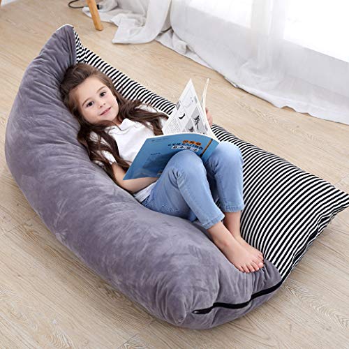 【中古】【未使用 未開封品】Convetu Kids Bean Bag Chair, 53 Inch Premium Large Stuffed Animal Storage Bean Bag, Playroom Toy Storage Bag for Toddler Adults