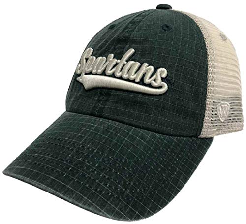 楽天AJIMURA-SHOP【中古】【未使用・未開封品】Top of the World ミシガン州立大学 スパルタンズ トウ グリーン ラグ メッシュ スクリプト スナップバック スラウチハット キャップ