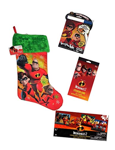 【中古】【未使用・未開封品】Incredibles 2テーマ プラッシュカフ クリスマスストッキング アクティビティギフトセット (4点ギフトセット) クリスマスストッキング ステッカ