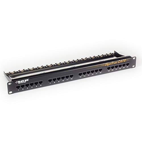 Black Box CAT6 Patch Panel, 1U, Unshielded, 24-Port - GigaTrue
