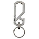 【中古】【未使用・未開封品】Canku C12 チタンキーチェーンリング 紛失防止 クイックリリース 高耐久 キーチェーンフック EDCツール グレー J