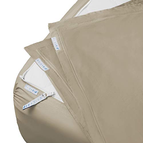 【中古】【未使用・未開封品】クイックジップフィットシーツ - フィットシートベース1枚とジップオンシート2枚 - 簡単に交換、折りたたみ&洗濯できるクイーンシーツ - ソフト 【中古】【未使用・未開封品】クイックジップフィットシーツ - フィットシートベース1枚とジップオンシート2枚 - 簡単に交換、折りたたみ&洗濯できるクイーンシーツ - ソフト
