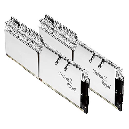 【中古】【未使用 未開封品】G.Skill 16GB DDR4 Trident Z ロイヤルシルバー 3200Mhz PC4-25600 CL16 1.35V デュアルチャネルキット (2x8GB)