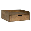 【中古】【未使用 未開封品】Kate and Laurel Kitt Floating Shelf Side Table with Drawer, Rustic Brown 141［並行輸入］