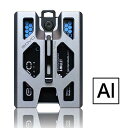 【中古】【未使用・未開封品】GOVO アルミニウム バッジホルダー/ウォレット - 高耐久 IDカードホルダー メタルクリップ&カード4枚対応のスロット付き(シ...