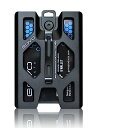 【中古】【未使用・未開封品】GOVO アルミニウム バッジホルダー/ウォレット - 高耐久 IDカードホルダー メタルクリップ&カード4枚対応のスロット付き(ブラック)