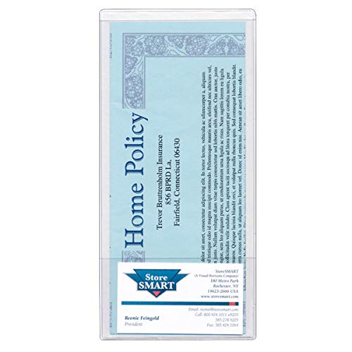 【中古】【未使用・未開封品】StoreSMART - パンフレットホルダー 名刺ポケット付き - 透明ビニールプ..