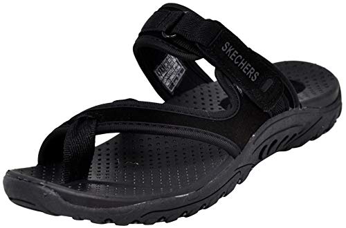 【中古】【未使用・未開封品】Skechers レディース レゲエ・ラスタ フリップスロップ サンダル フロップ, ブラック/ブラック/ブラック, 24.5