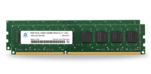 yÁzygpEJizAdamanta 16GB (2x8GB) fXNgbv[ AbvO[hDDR3/DDR3L 1600MHz PC3-12800 Unbuffered Non-ECC UDIMM 2Rx8 CL11 DRAM RAM