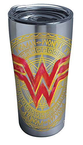 【中古】【未使用・未開封品】Tervis DCコミックス ワンダーウーマン アイコン ステンレススチール 断熱タンブラー 蓋付き 20オンス シルバー