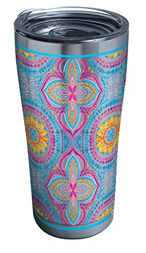 【中古】【未使用・未開封品】Tervis 1316321 明るい曼荼羅 ステンレススチール 断熱タンブラー 蓋付き 20オンス シルバー(2)