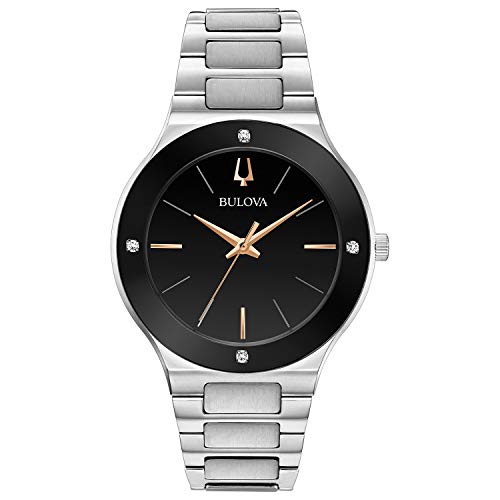樂天商城 - 【中古】【未使用・未開封品】Bulova メンズウォッチ, シルバートーン, One Size, モダン ミレニア クォーツ シルバートーン ステンレススチール ブレスレット ダイヤモンド