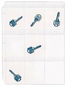 【中古】【未使用・未開封品】StoreSMART キーホルダー - 透明ビニールバインダーページ - 25パック - フラップ付きトップロード - RMSTWPF-KEY-25