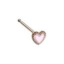 【中古】【未使用・未開封品】Covet Jewelry ローズゴールド ドイリー バレンタイン ハート 鼻 スタッドリング